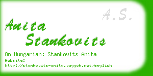 anita stankovits business card